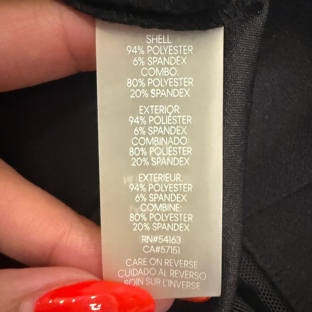 NWT Calvin Klein Black Bell Sleeve Sheer Stripe Sheath Midi Dress 6 Cocktail - Picture 8 of 10